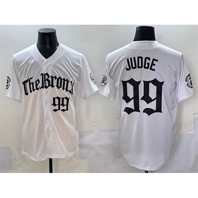 New York Yankees #99 Aaron Judge White Jermy 'Gothic Legacy Edition' Vapor Premier Limited Stitched Jersey