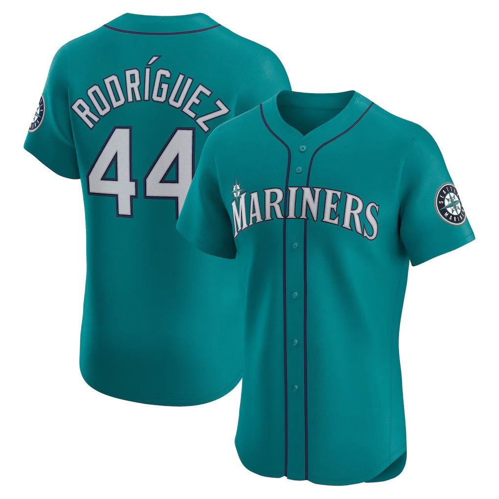 Seattle Mariners #44 Julio Rodr¨ªguez Teal Jermy Alternate Elite Jersey