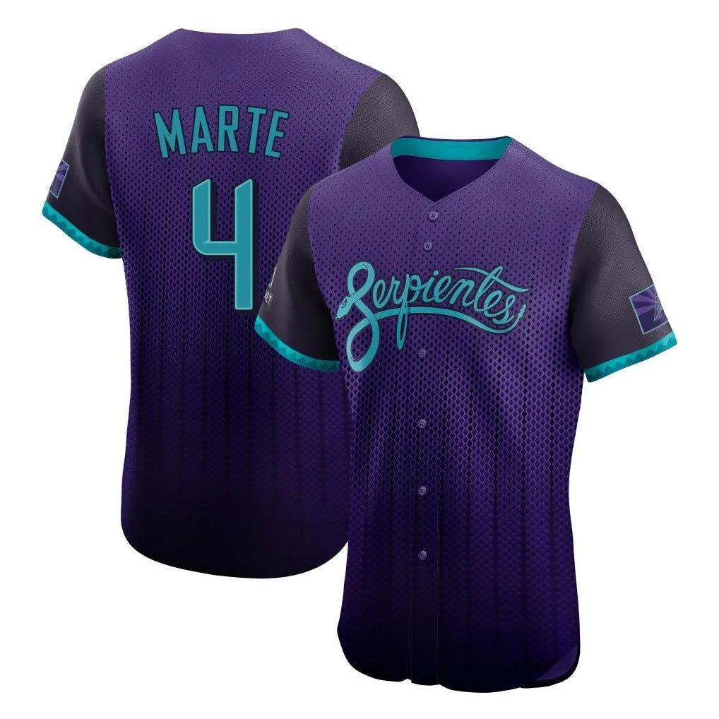Arizona Diamondbacks #4 Ketel Marte Player Purple Jermy City Connect Limited Elite Home Game Stitched Jerseys