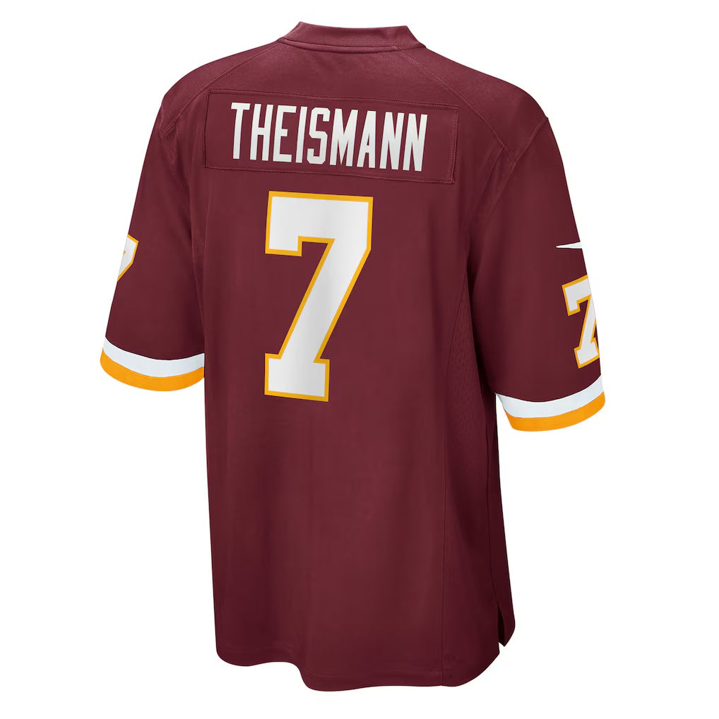 W.Football Team #7 Joe Theismann Burgundy Jermy Retired Player Jersey