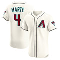 Arizona Diamondbacks #4 Ketel Marte Cream Jermy Home Elite Jersey