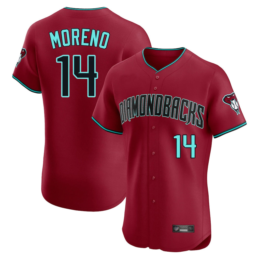 Arizona Diamondbacks #14 Gabriel Moreno Player Red Jermy Limited Elite Home Game Stitched Jerseys