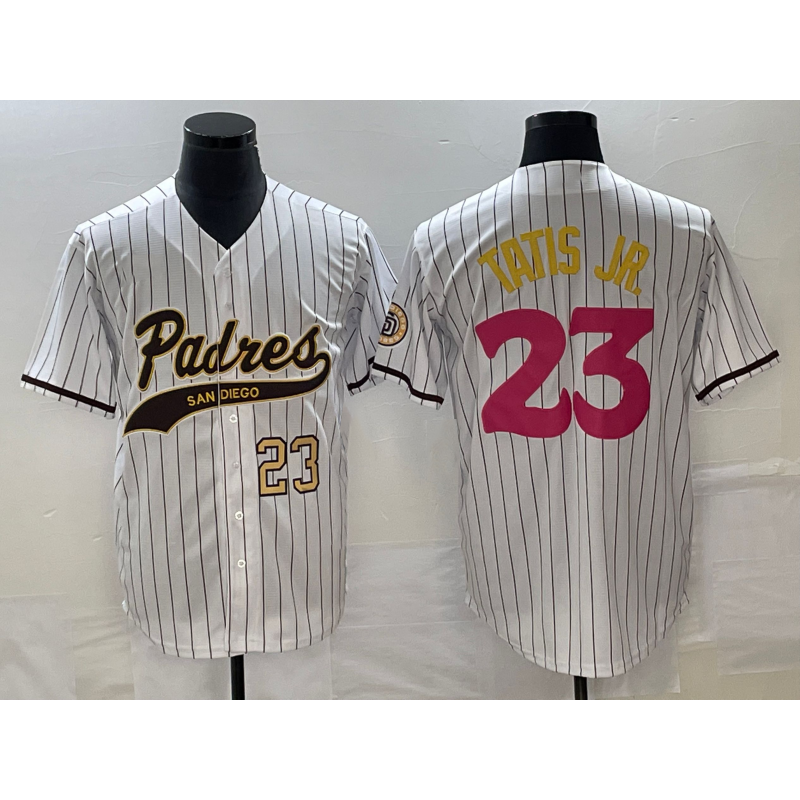 San Diego Padres #23 Fernando Tatis Jr Number White Jermy NEW 2023 City Connect Cool Base Stitched Jersey