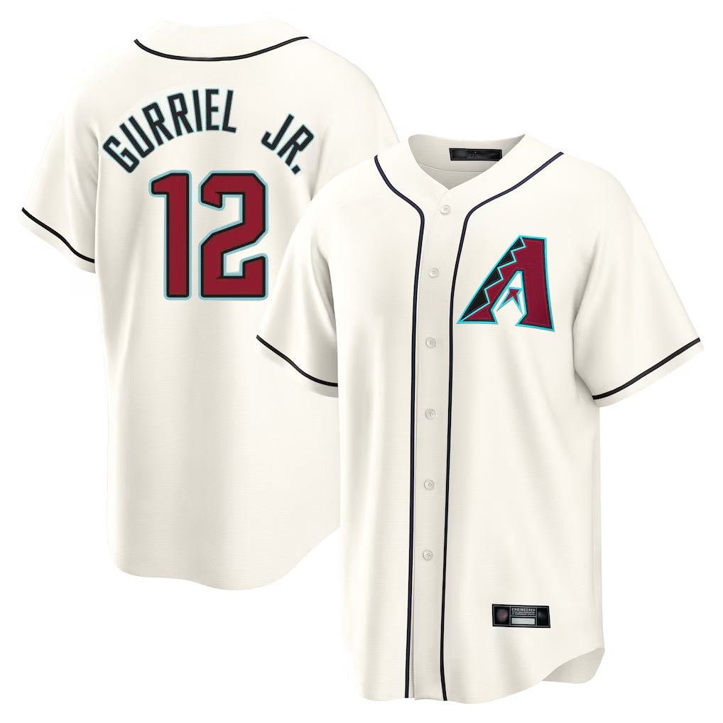 Arizona Diamondbacks #12 Lourdes Gurriel Jr Player Cream Jermy Home Game Stitched Jerseys