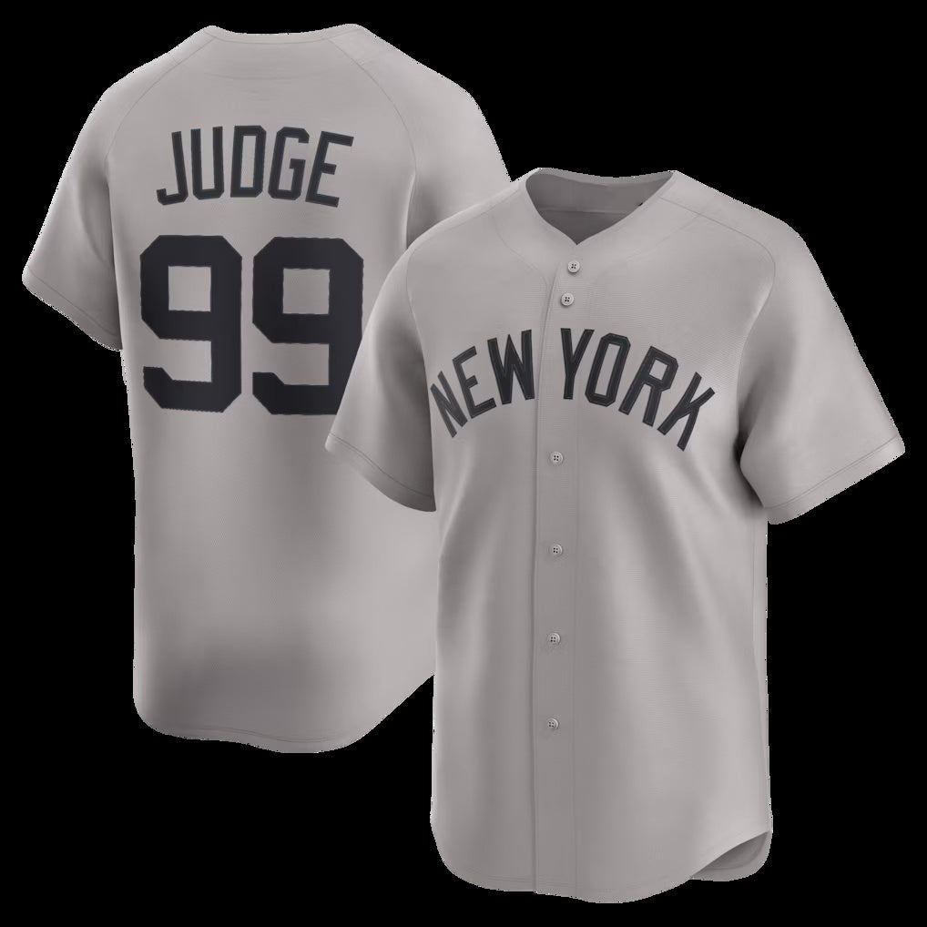 New York Yankees #99 Aaron Judge Gray Jermy Road Limited Player Jersey 2