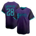 Arizona Diamondbacks #28 Nolan Arenado Player Purple Jermy City Connect Limited Home Game Stitched Jerseys