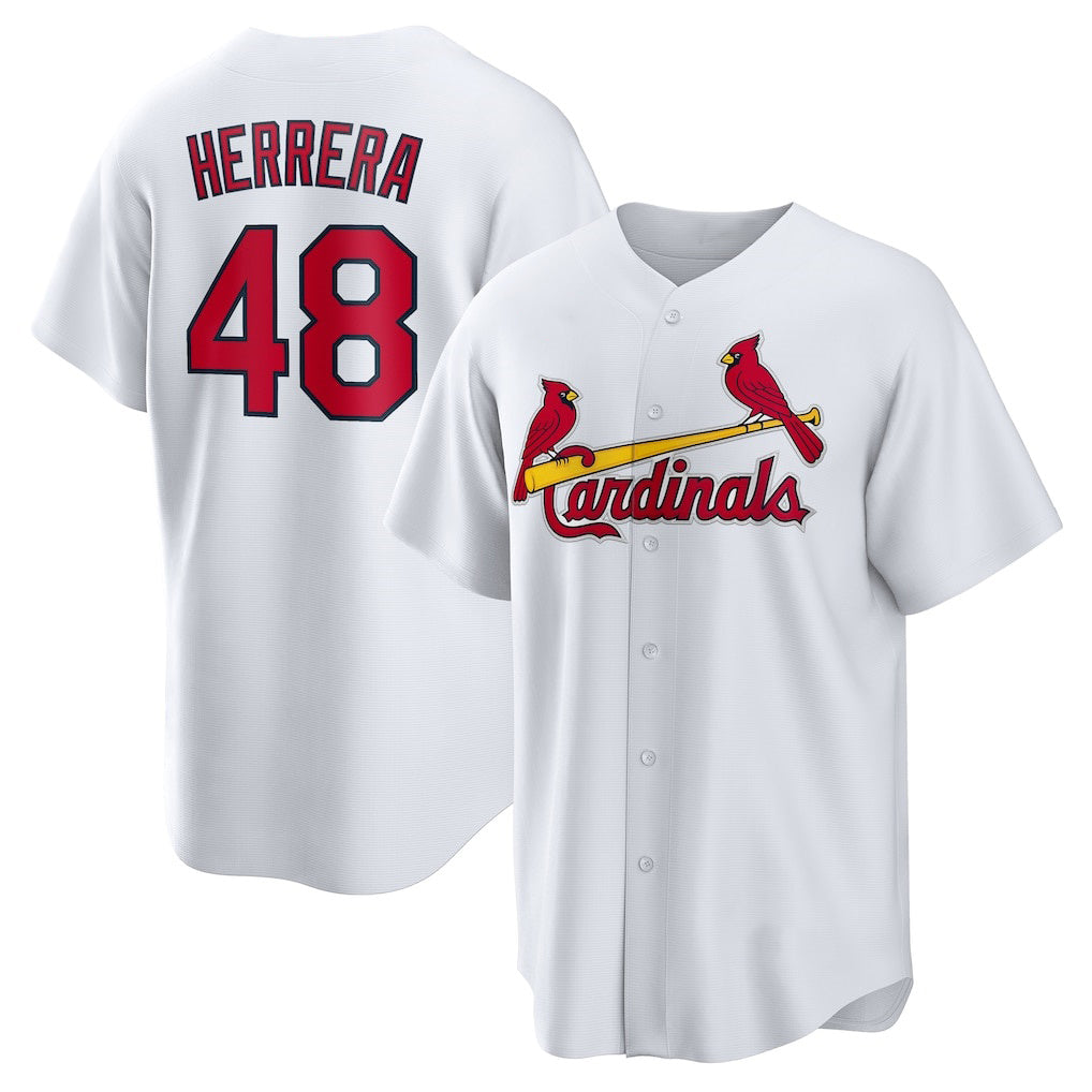 St. Louis Cardinals #48 Iv¨¢n Herrera White Jermy Home Replica Jersey