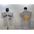 New York Yankees #99 Aaron Judge White Jermy Pinstripe Fashion Cool Base Jerseys