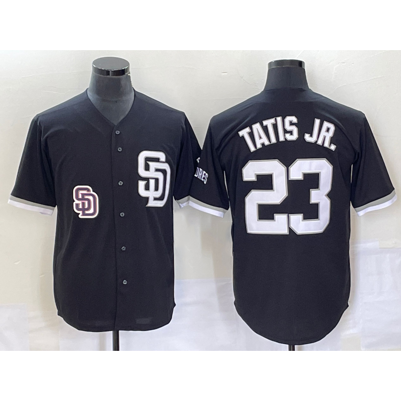 San Diego Padres #23 Fernando Tatis Jr Black Jermy 2023 Cool Base Stitched Jersey
