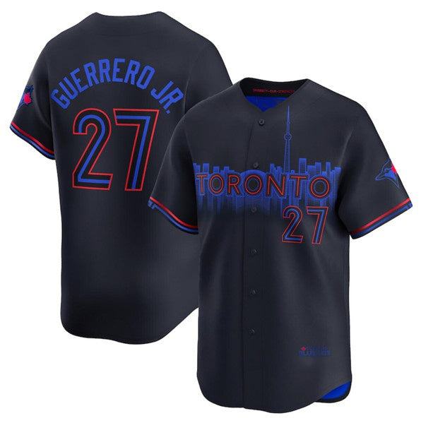 Toronto Blue Jays #27 Vladimir Guerrero Jr. Black Jermy 2024 City Connect Limited Stitched Jersey