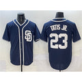 San Diego Padres #23 Fernando Tatis Jr. Navy Jermy Cool Base Stitched Jersey