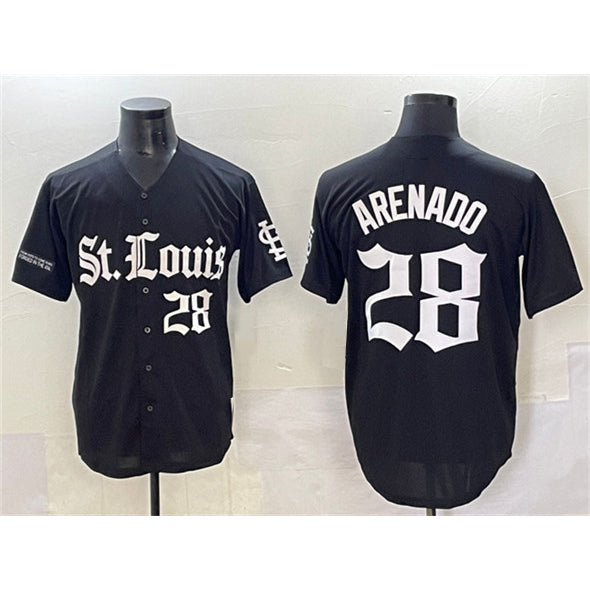 St. Louis Cardinals #28 Nolan Arenado Black Jermy 'Gothic Legacy Edition' Vapor Premier Limited Stitched Jersey