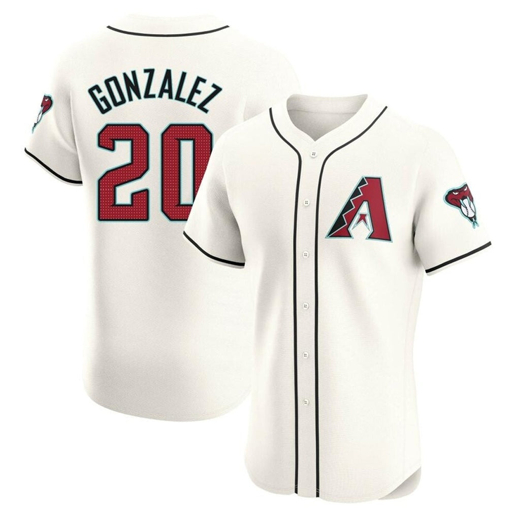 Arizona Diamondbacks #20 Luis Gonzalez Player Cream Jermy Limited Elite Home Game Stitched Jerseys