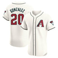 Arizona Diamondbacks #20 Luis Gonzalez Player Cream Jermy Limited Elite Home Game Stitched Jerseys