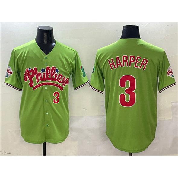 Philadelphia Phillies #3 Bryce Harper Light Green Jermy Phanatic Limited Stitched Jersey