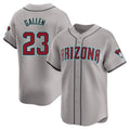 Arizona Diamondbacks #23 Zac Gallen Player Gray Jermy Road Limited Home Game Stitched Jerseys