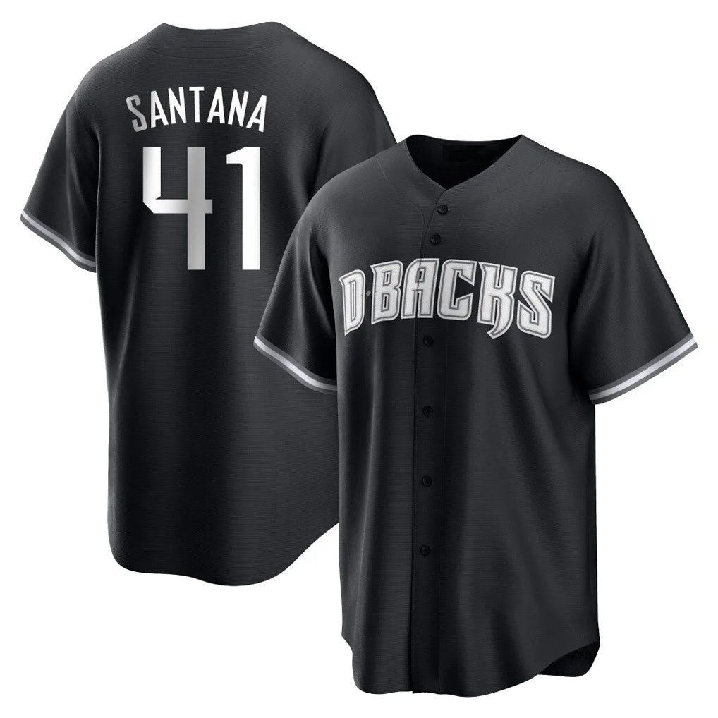 Arizona Diamondbacks #41 Carlos Santana Player Black Jermy Game Home Stitched Jerseys