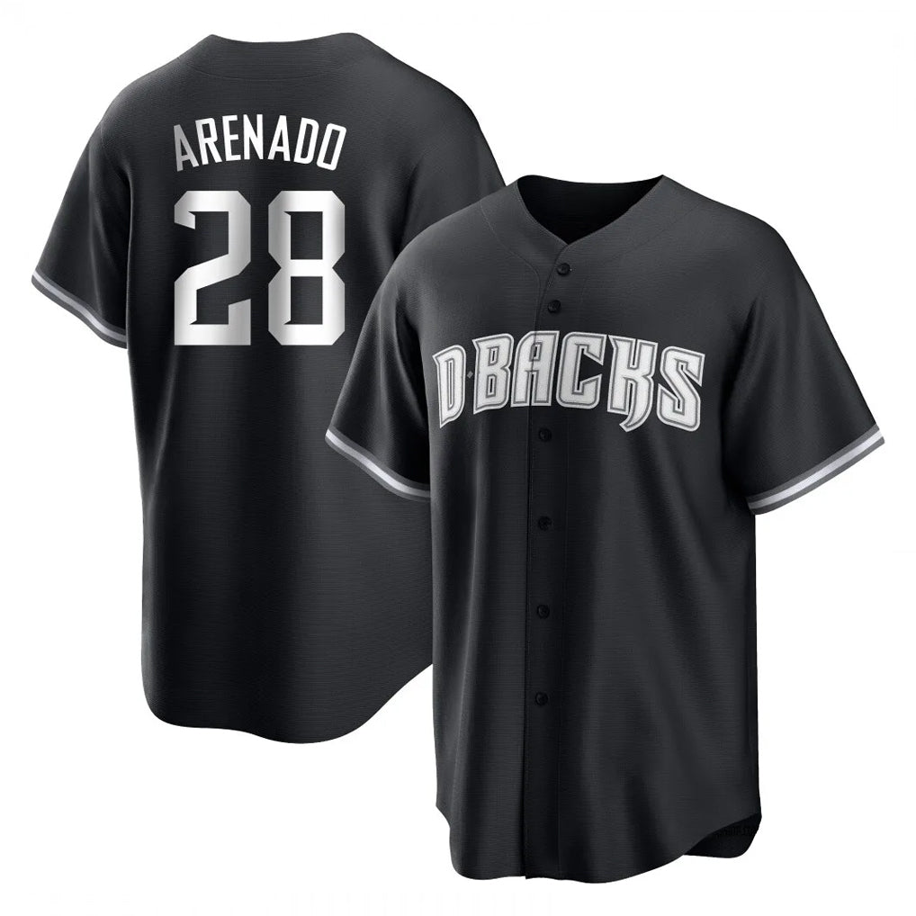 Arizona Diamondbacks #28 Nolan Arenado Player Black Jermy Game Home Stitched Jerseys