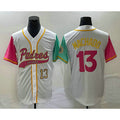 San Diego Padres #13 Manny Machado Number White Jermy NEW 2023 City Connect Cool Base Stitched Jersey