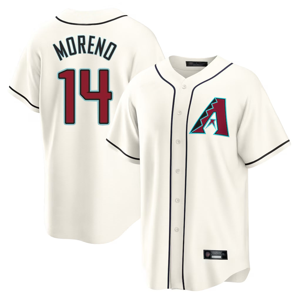 Arizona Diamondbacks #14 Gabriel Moreno Player Cream Jermy Home Game Stitched Jerseys