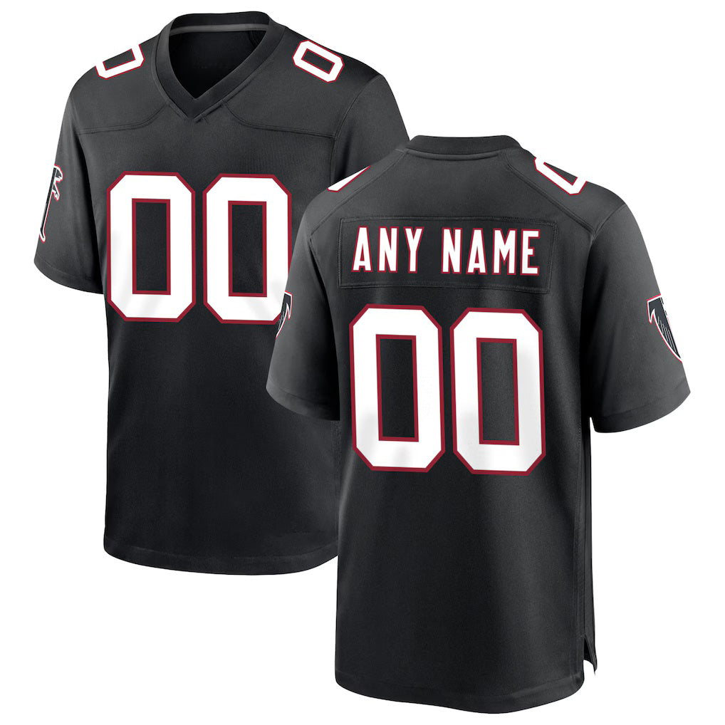 Custom A.Falcons Black Jermy Throwback Game Jersey