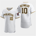 Pittsburgh Pirates #10 Bryan Reynolds White Jermy Home Flex Base Jersey