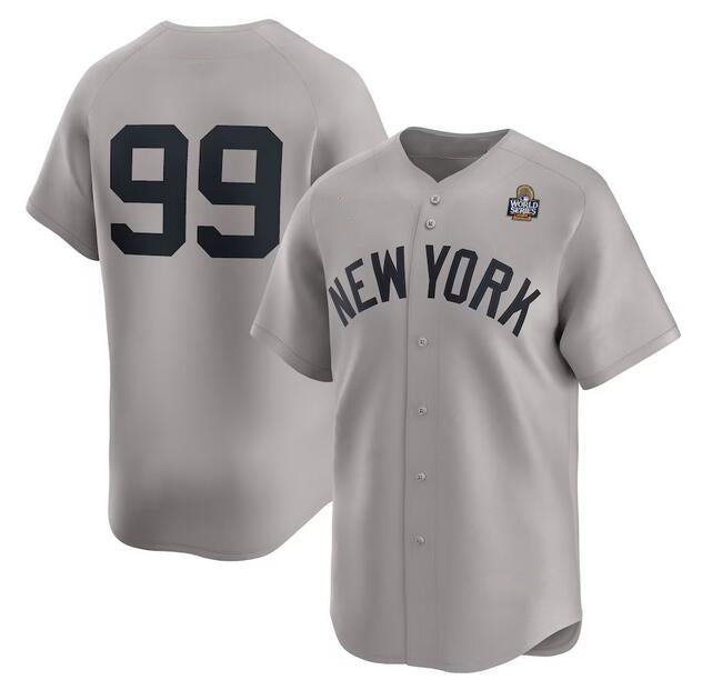 New York Yankees #99 Aaron Judge Gray Jermy 2024 World Series Limited Stitched Jersey