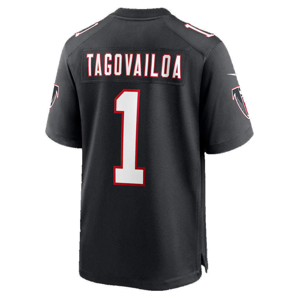 A.Falcons #1 Tua Tagovailoa Black Jermy Alternate Game Jersey