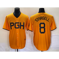 Pittsburgh Pirates #8 Willie Stargell Gold Jermy 2023 City Connect Stitched Jersey