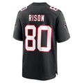 A.Falcons #80 Andre Rison Black Jermy Retired Player Jersey