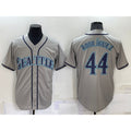 Seattle Mariners #44 Julio Rodriguez Grey Jermy Stitched Cool Base Jersey
