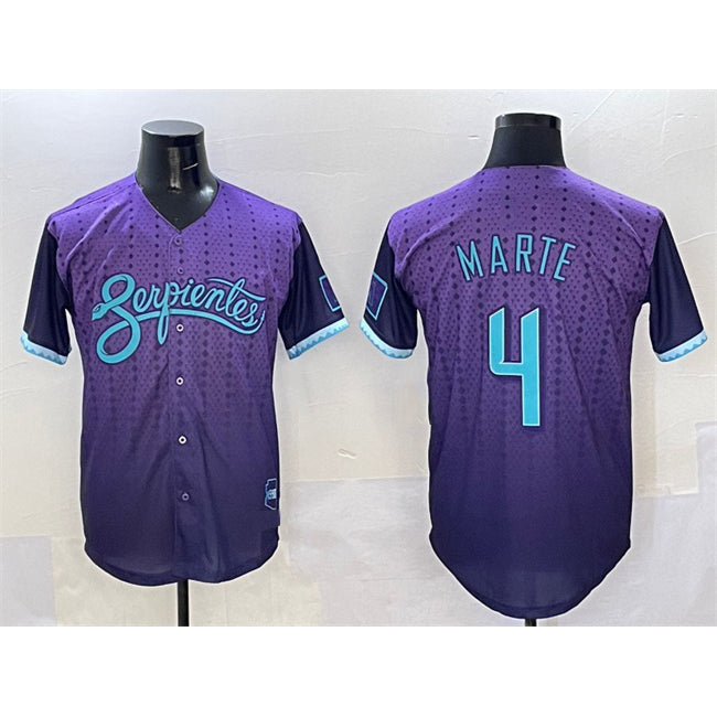 Arizona Diamondbacks #4 Ketel Marte Purple Jermy 2025 City Connect Limited Stitched Jersey