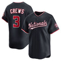 Washington Nationals #3 Dylan Crews Navy Jermy Alternate Limited Jersey