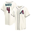 Arizona Diamondbacks #4 Ketel Marte Cream Jermy Home Replica Jersey