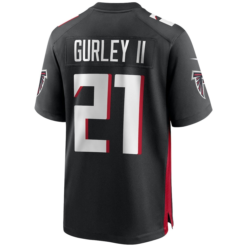 A.Falcons #21 Todd Gurley II Black Jermy Game Player Jersey