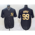 New York Yankees #99 Aaron Judge Black Gold Jermy Cool Base Stitched Jersey