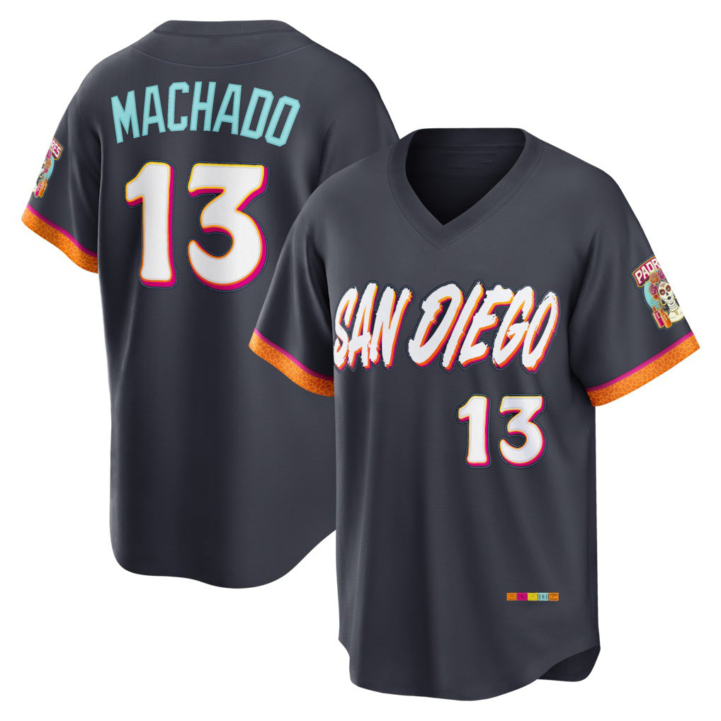 San Diego Padres #13 Manny Machado Obsidian Jermy 2026 City Connect Stadium Jersey