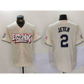 New York Yankees #2 Derek Jeter Cream Jermy Limited Stitched Jersey 2