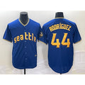Seattle Mariners #44 Julio Rodriguez Blue Jermy 2023 City Connect Cool Base Stitched Jersey