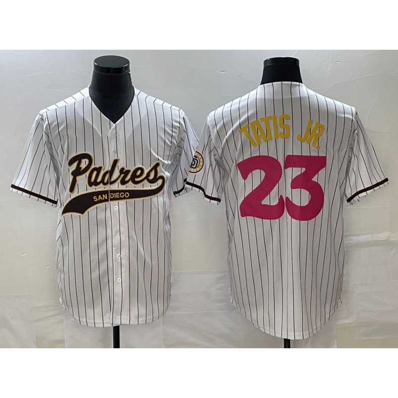 San Diego Padres #23 Fernando Tatis Jr White Jermy NEW 2023 City Connect Cool Base Stitched Jersey 2