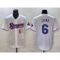 Texas Rangers #6 Josh Jung Number White Jermy 2023 World Series Champions Cool Base Jersey 2