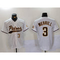 San Diego Padres #3 Jackson Merrill White Jermy 2023 Cool Base Stitched Jerseys