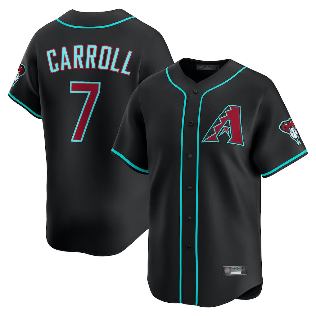 Arizona Diamondbacks #7 Corbin Carroll Player Black Jermy Limited Home Game Stitched Jerseys