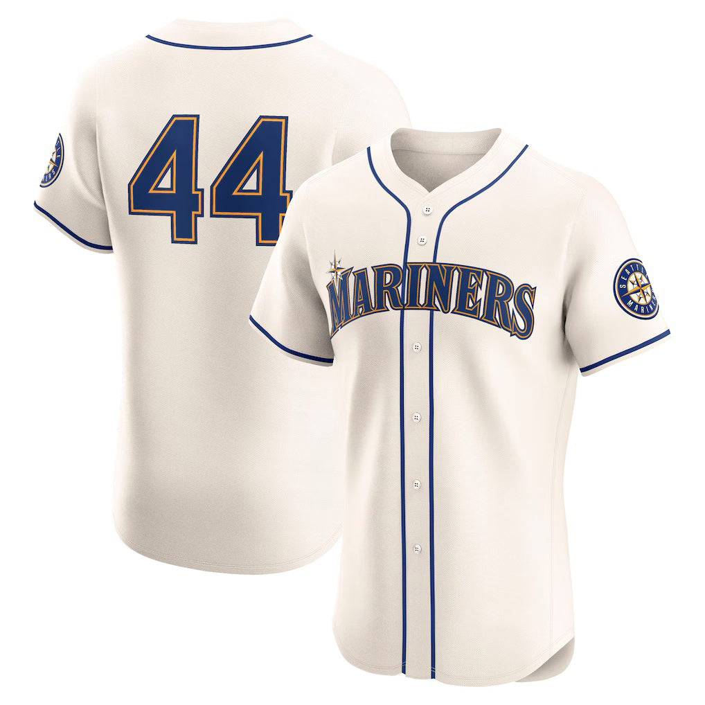 Seattle Mariners #44 Julio Rodr¨ªguez Cream Jermy Alternate 2 Elite Player Jersey