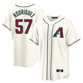 Arizona Diamondbacks #57 Eduardo Rodriguez Player Cream Jermy Home Game Stitched Jerseys