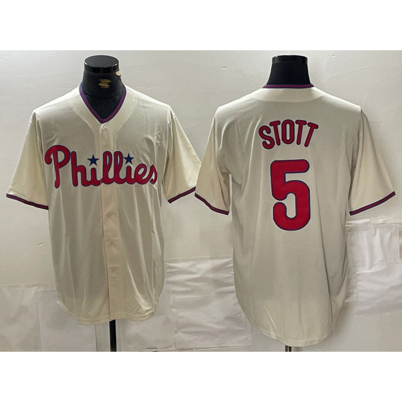 Philadelphia Phillies #5 Bryson Stott Cream Jermy Cool Base Jersey