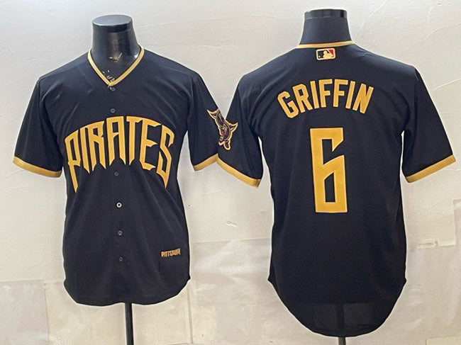 Pittsburgh Pirates #6 Konnor Griffin Black Jermy 2026 City Connect Stadium Stitched Jersey
