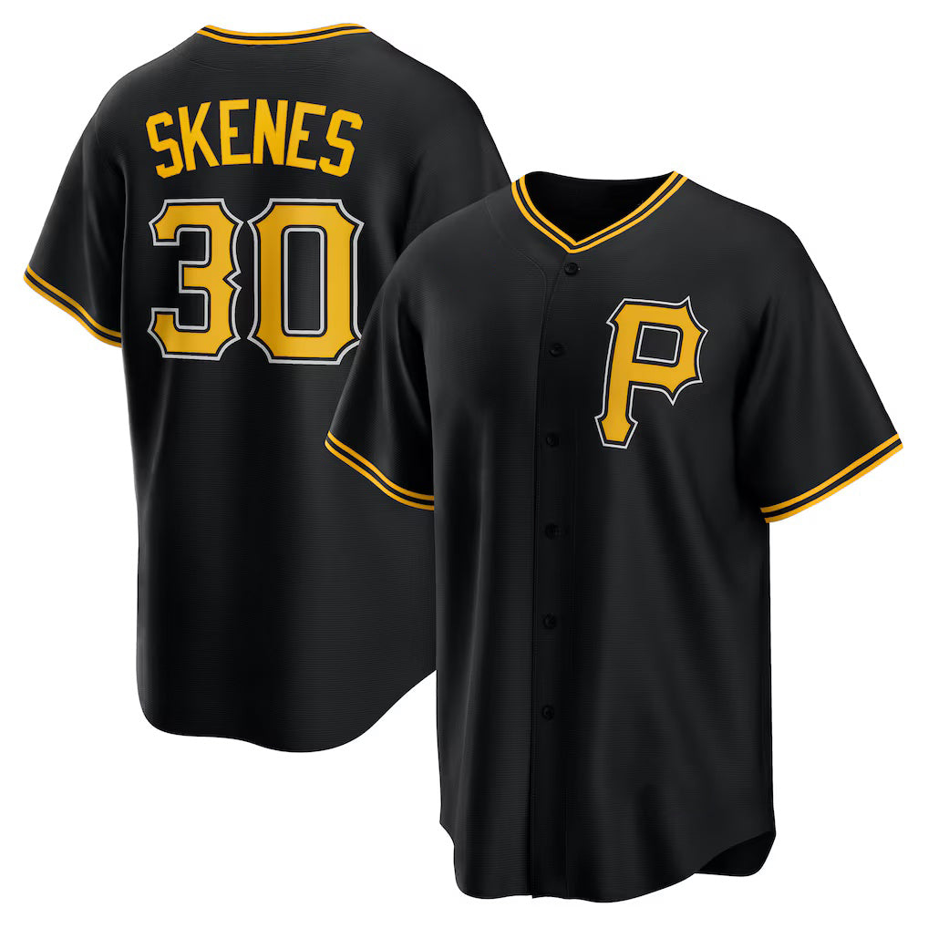Pittsburgh Pirates #30 Paul Skenes Black Jermy Alternate Replica Player Jersey