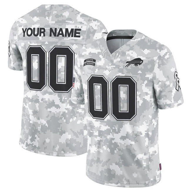 Custom B.Bills Active Player 2024 F.U.S.E Arctic Camo Jermy Salute To Service Limited Stitched Jersey