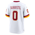 W.Commanders #0 Mike Sainristil White Jermy Game Jersey